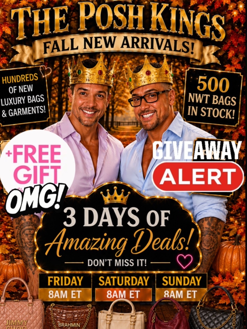 👑HUGE SALE, FREE GIFTS, NONSTOP GIVEAWAYS, POL, EASEL, BRAHMIN, VERSACE, MCM